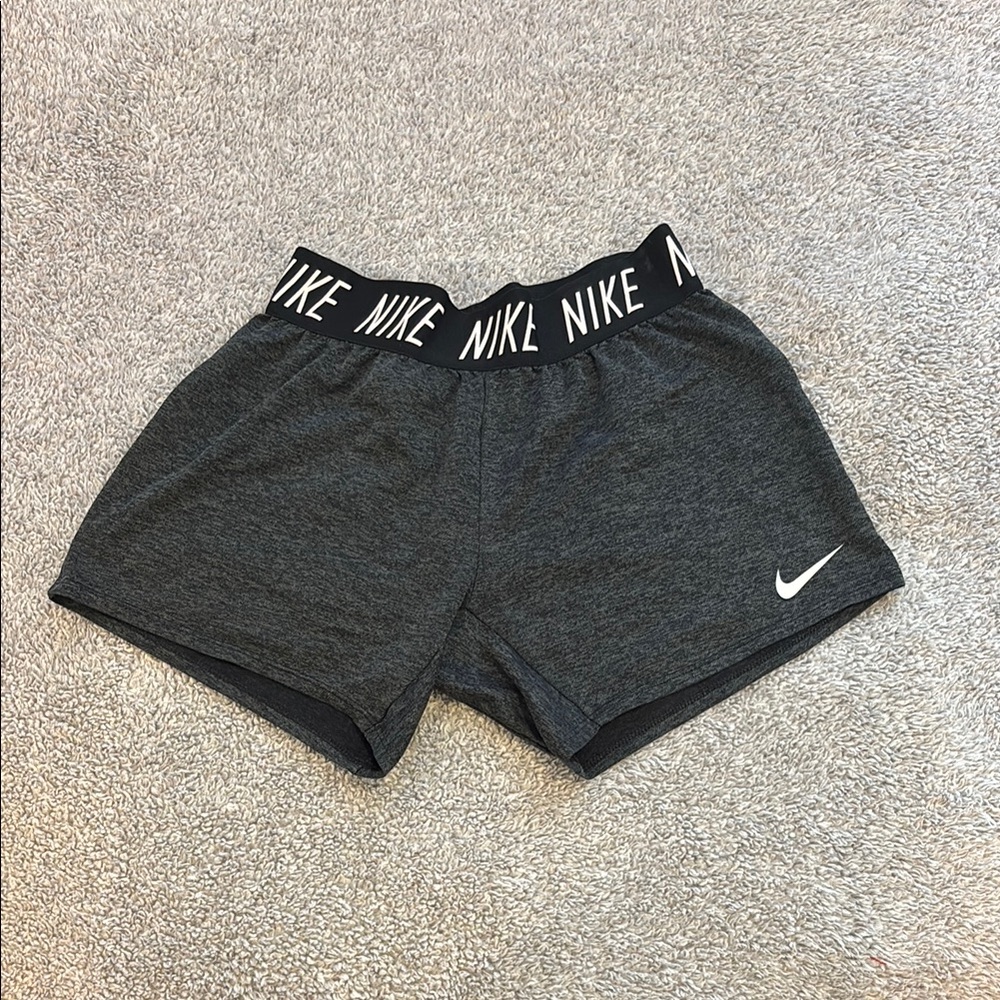 Nike Gray Athletic Shorts with Elastic Waistband